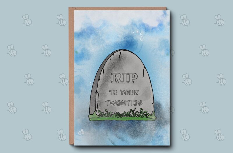 30th Birthday Card - RIP to You twenties Greetings Card. Funny Birthday Card, Thirty Birthday Card, Special Birthday Gift, For Him, For Her.