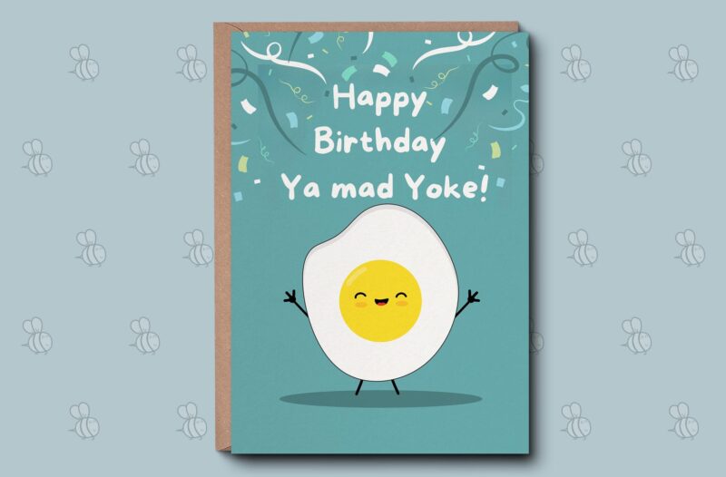 Mad Yoke Birthday Card - Funny Irish Sayings Card, For Birthday. Happy Birthday Card, Birthday Card For Him, For Her, Novelty Greetings Card