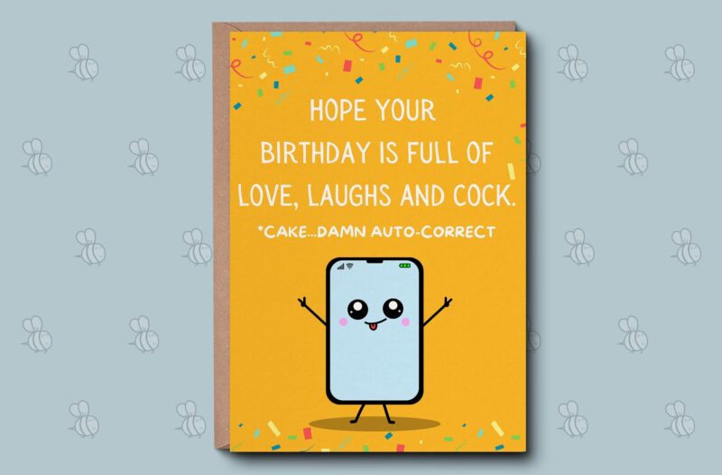 Funny Birthday Card - Love Laughs and...Cake Card. Rude Birthday Card, Rude Gifts, Rude Cards, Rude Birthday Cards For Him, For Her.