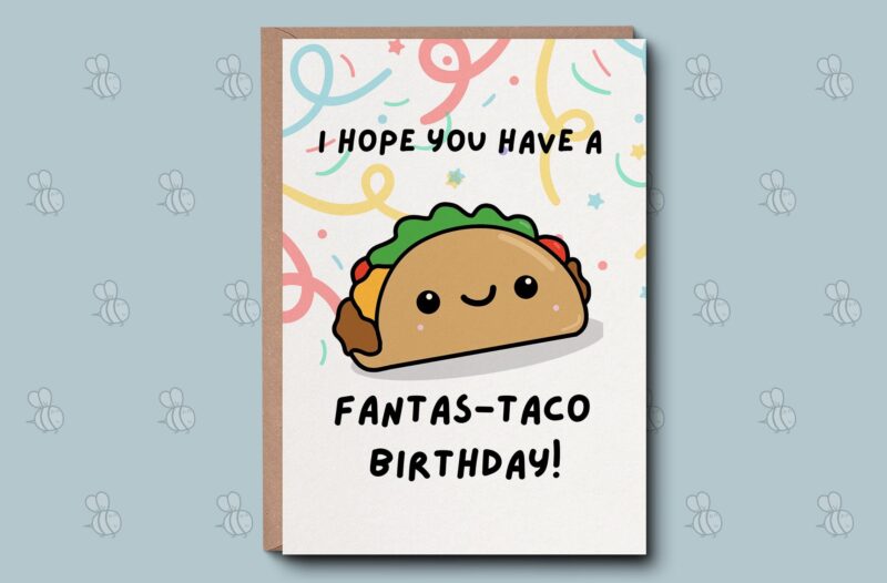 Punny Birthday Card - Comical Food Pun Card, Ideal for Birthday Celebrations of Culinary Enthusiasts, Fun Foodie Gift