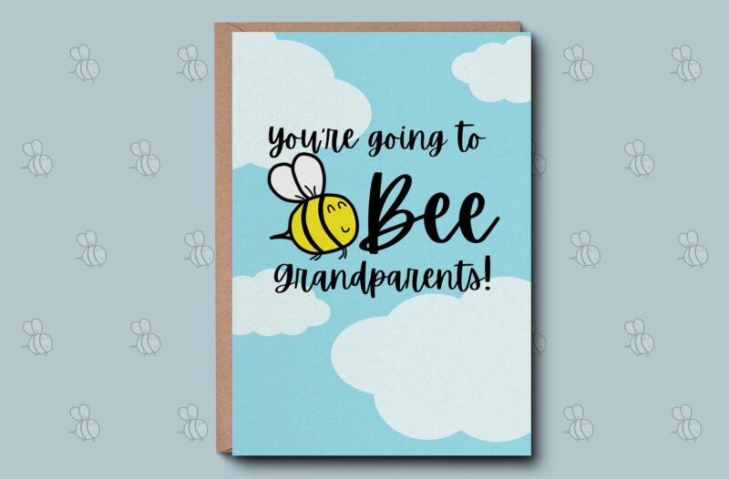 grandparent pregnancy announcement Card - surprise We're Having A Baby Card. Promoted To Grandad, Nanny To Be. Pregnancy Announcement Gift